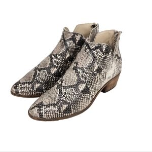 Dolce Vita Karsen Python Snakeskin Bootie Ankle Boots Women's Size 7.5